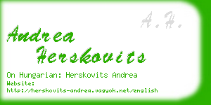 andrea herskovits business card